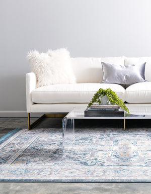 Gray 4' 3 x 6' 1 Baracoa Rectangle Area Rug 100% Polypropylene Distressed Vintage Living Dining Room Office Traditional Carpet for Sale at Rug Engine