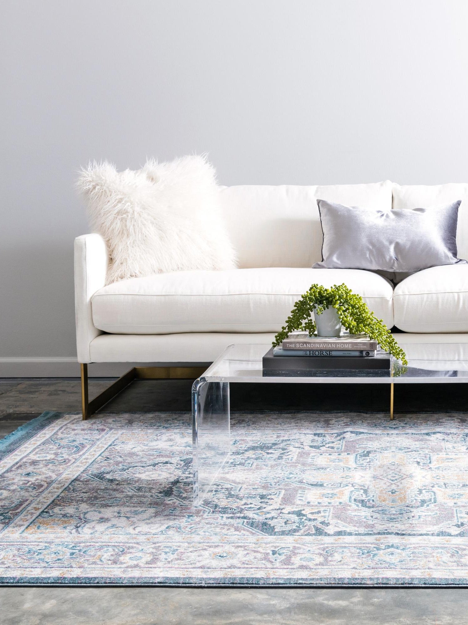 Gray 8' x 10' Baracoa Rectangle Area Rug 100% Polypropylene Distressed Vintage Living Dining Room Office Traditional Carpet for Sale at Rug Engine