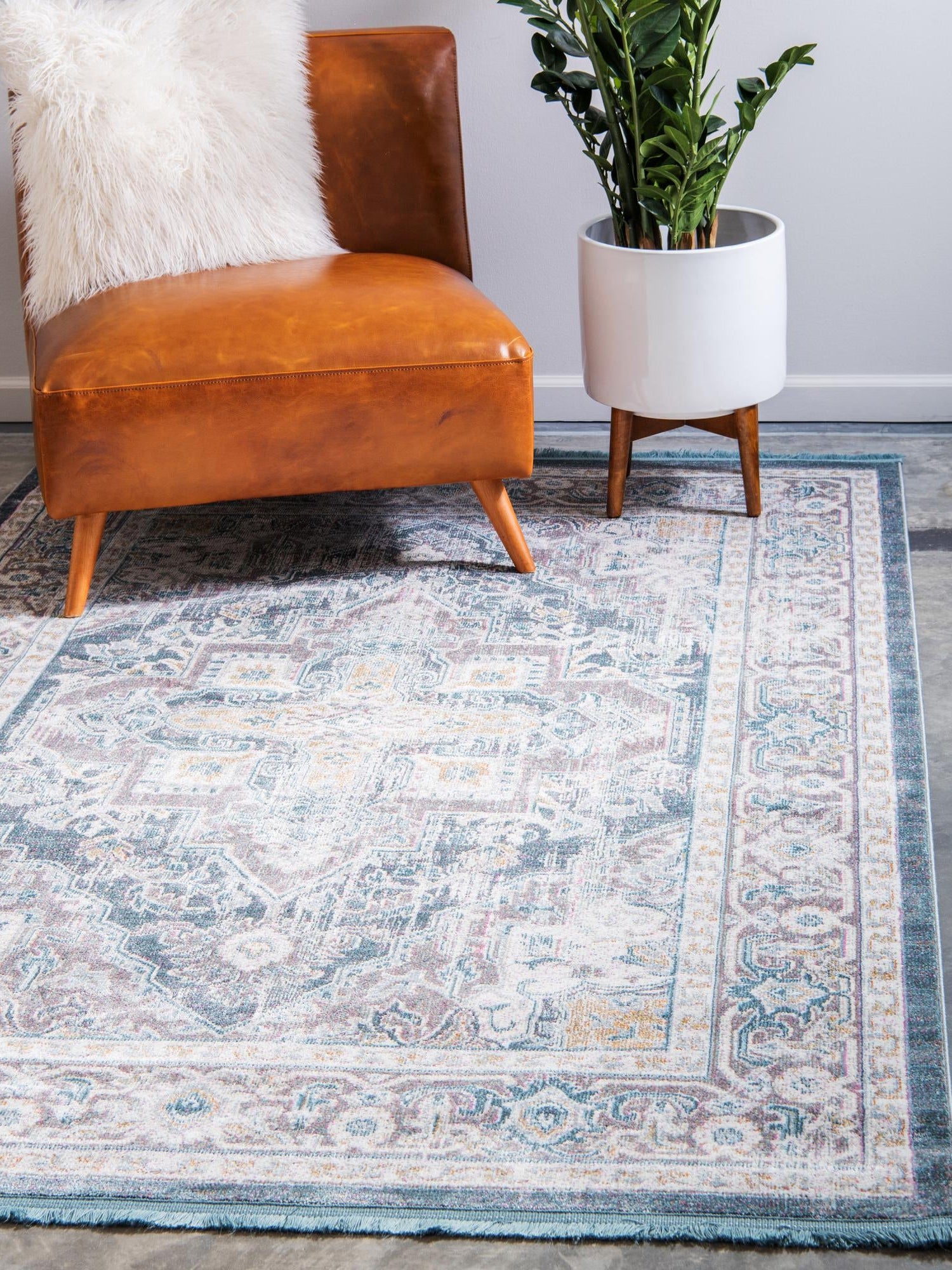 Gray 9' x 12' Baracoa Rectangle Area Rug 100% Polypropylene Distressed Vintage Living Dining Room Office Traditional Carpet for Sale at Rug Engine