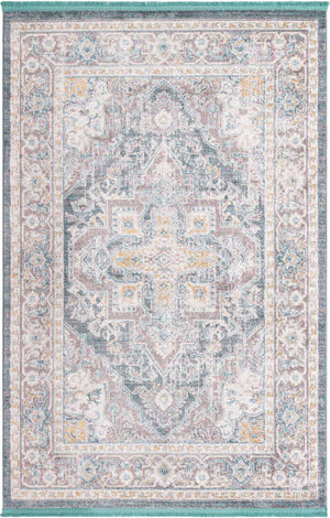 Gray 5' 5 x 8' Baracoa Rectangle Area Rug 100% Polypropylene Distressed Vintage Living Dining Room Office Traditional Carpet for Sale at Rug Engine