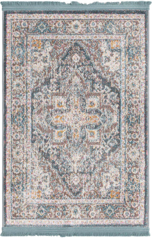 Gray 2' 2 x 3' 1 Baracoa Rectangle Area Rug 100% Polypropylene Distressed Vintage Living Dining Room Office Traditional Carpet for Sale at Rug Engine
