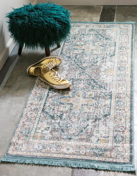 Gray 2' x 8' Baracoa Runner Area Rug 100% Polypropylene Distressed Vintage Living Dining Room Office Traditional Carpet for Sale at Rug Engine
