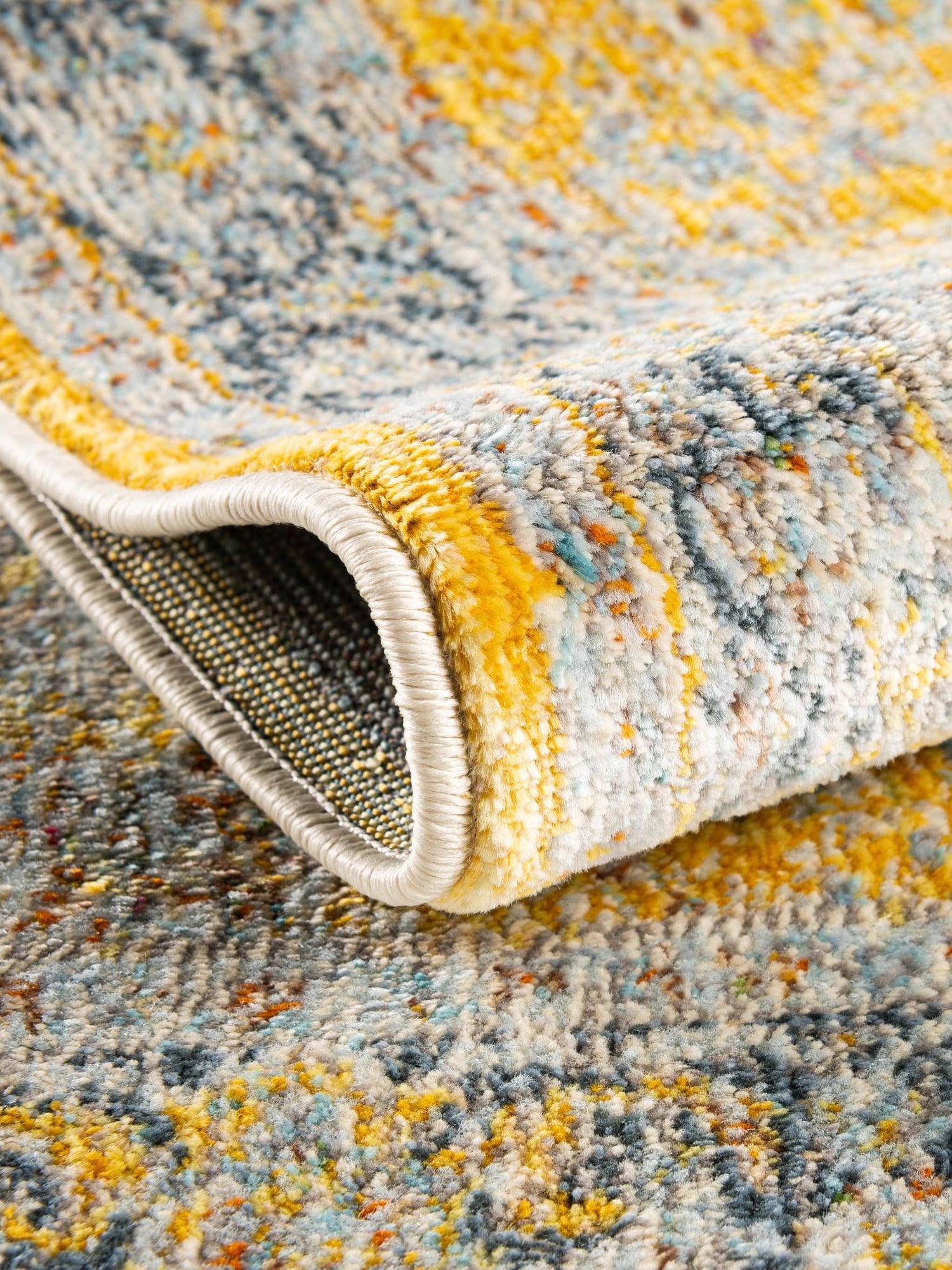 Yellow 5' 5 x 8' Baracoa Rectangle Area Rug 100% Polypropylene Distressed Vintage Living Dining Room Office Traditional Carpet for Sale at Rug Engine