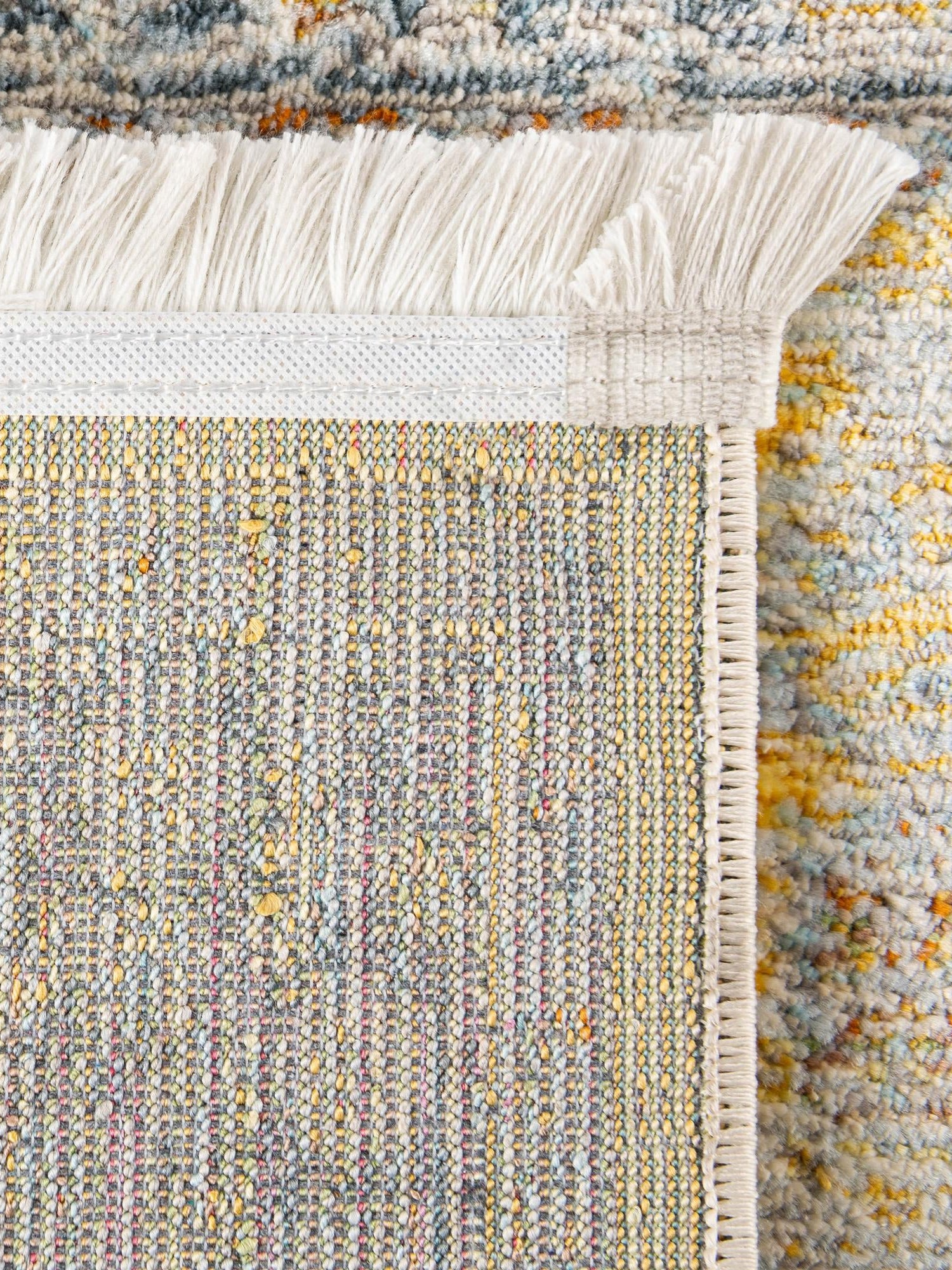 Yellow 9' x 12' Baracoa Rectangle Area Rug 100% Polypropylene Distressed Vintage Living Dining Room Office Traditional Carpet for Sale at Rug Engine