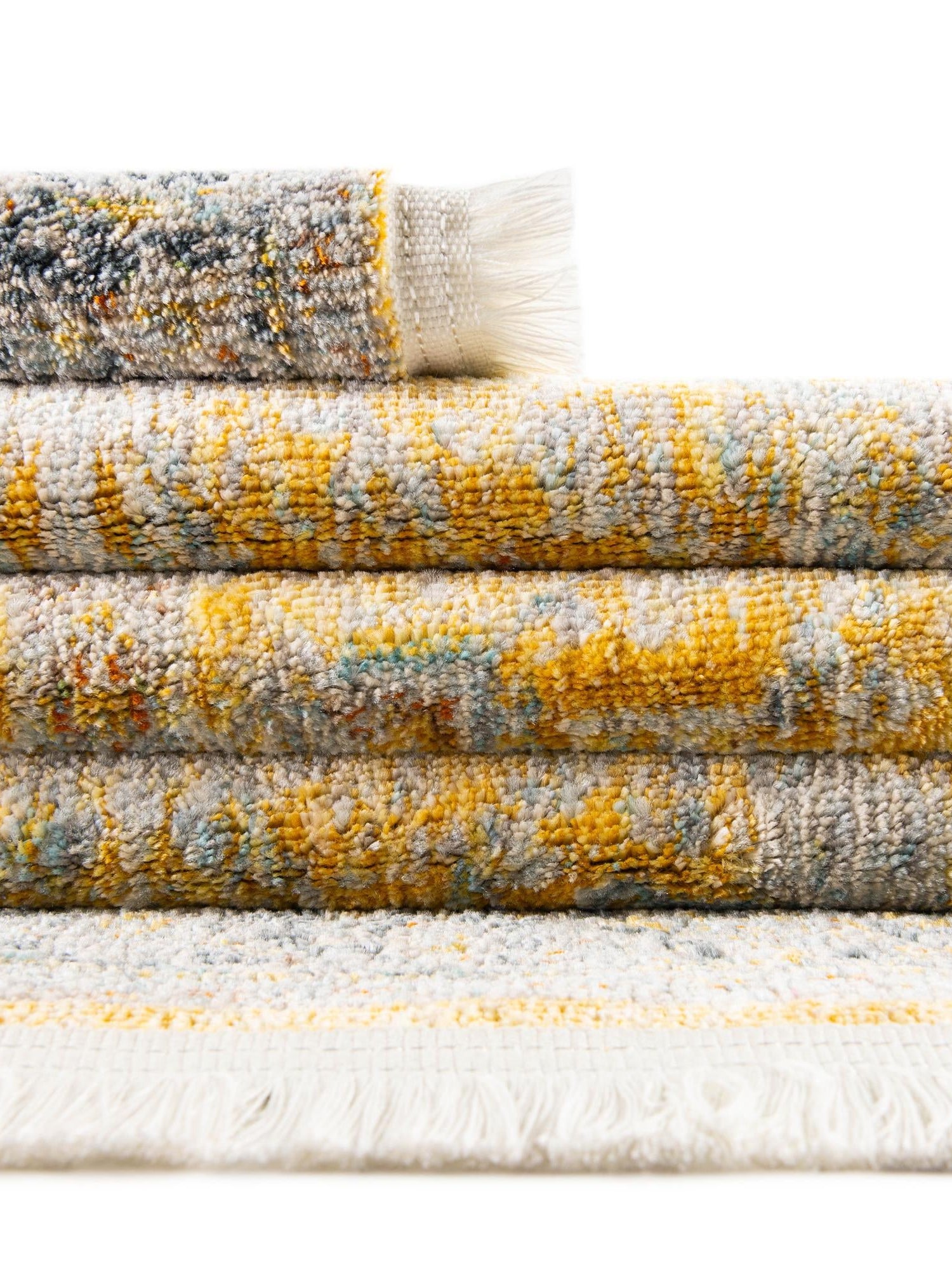 Yellow 10' x 14' Baracoa Rectangle Area Rug 100% Polypropylene Distressed Vintage Living Dining Room Office Traditional Carpet for Sale at Rug Engine