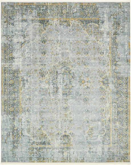 Gray 8' x 10' Baracoa Rectangle Area Rug 100% Polypropylene Distressed Vintage Living Dining Room Office Traditional Carpet for Sale at Rug Engine