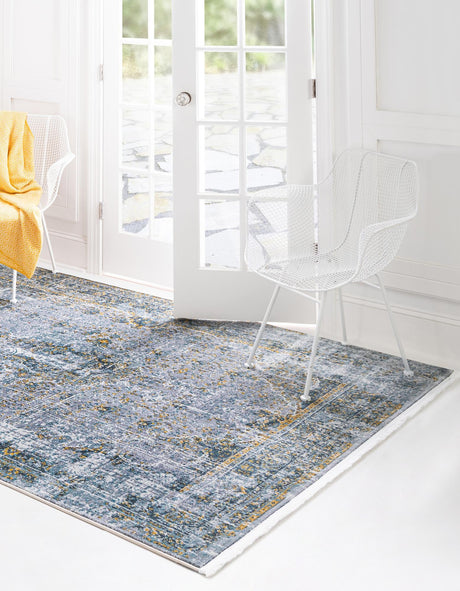 Gray 5' 5 x 8' Baracoa Rectangle Area Rug 100% Polypropylene Distressed Vintage Living Dining Room Office Traditional Carpet for Sale at Rug Engine