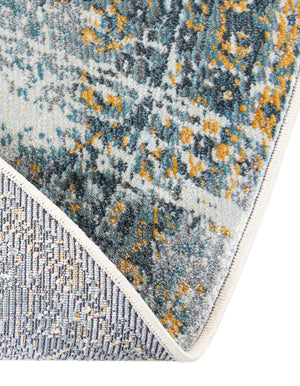 Gray 5' 5 x 5' 5 Baracoa Round Area Rug 100% Polypropylene Distressed Vintage Living Dining Room Office Traditional Carpet for Sale at Rug Engine