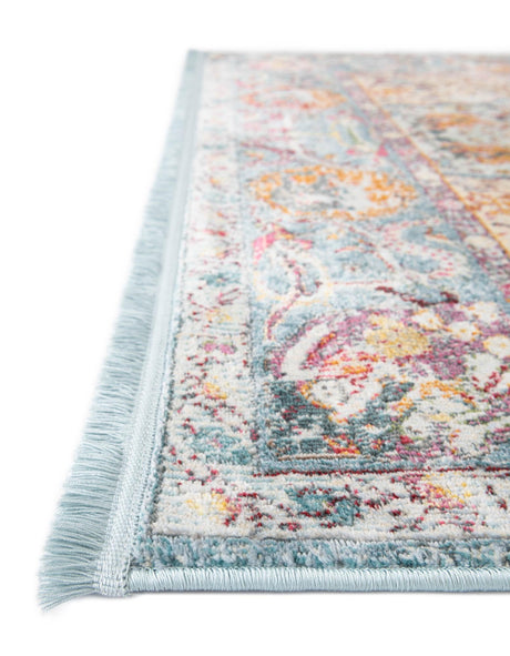 Light Blue 2' 2 x 3' 1 Baracoa Rectangle Area Rug 100% Polypropylene Distressed Vintage Living Dining Room Office Traditional Carpet for Sale at Rug Engine