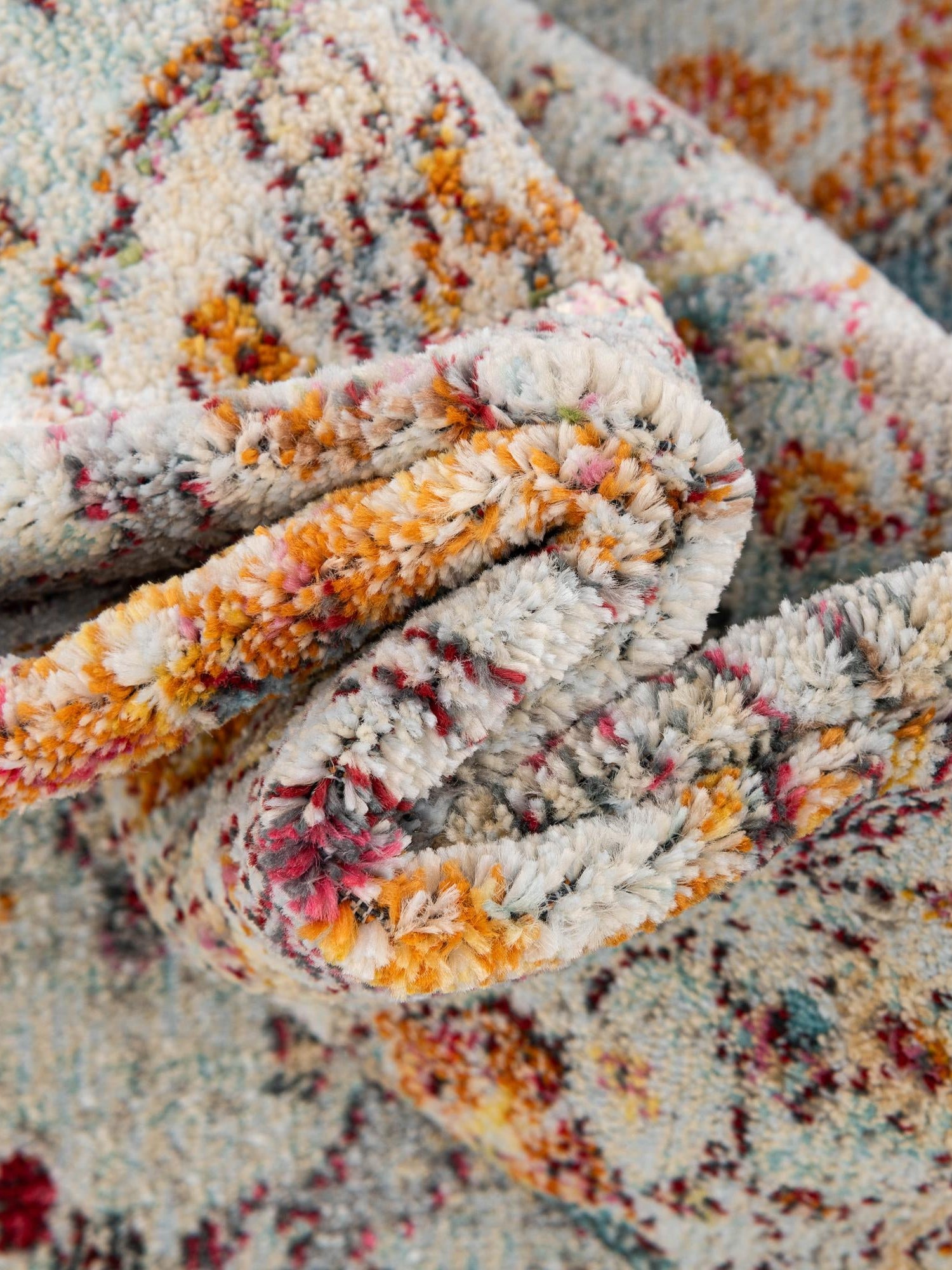 Light Blue 4' 3 x 6' 1 Baracoa Rectangle Area Rug 100% Polypropylene Distressed Vintage Living Dining Room Office Traditional Carpet for Sale at Rug Engine