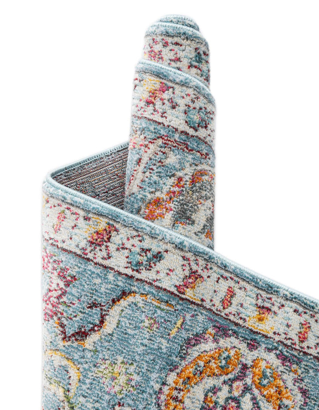 Light Blue 2' 2 x 3' 1 Baracoa Rectangle Area Rug 100% Polypropylene Distressed Vintage Living Dining Room Office Traditional Carpet for Sale at Rug Engine