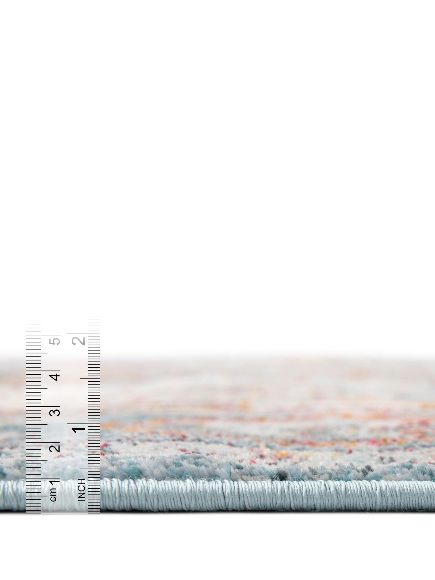 Light Blue 8' x 8' Baracoa Round Area Rug 100% Polypropylene Distressed Vintage Living Dining Room Office Traditional Carpet for Sale at Rug Engine