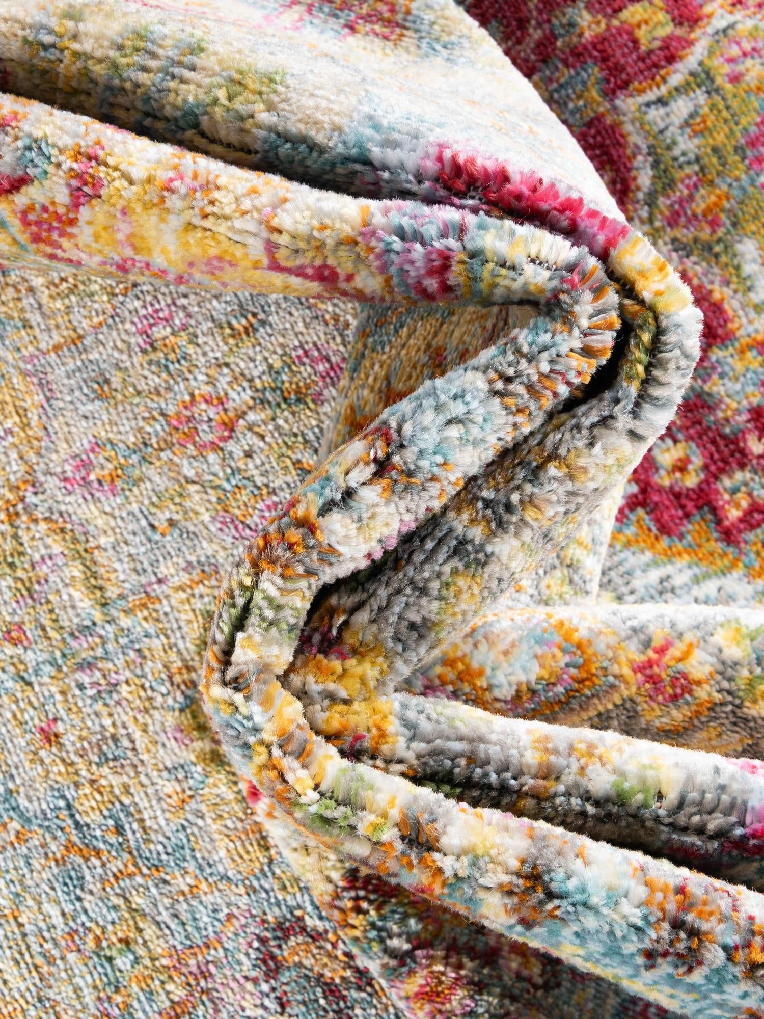 Multicolor 7' x 10' Baracoa Rectangle Area Rug 100% Polypropylene Distressed Vintage Living Dining Room Office Traditional Carpet for Sale at Rug Engine