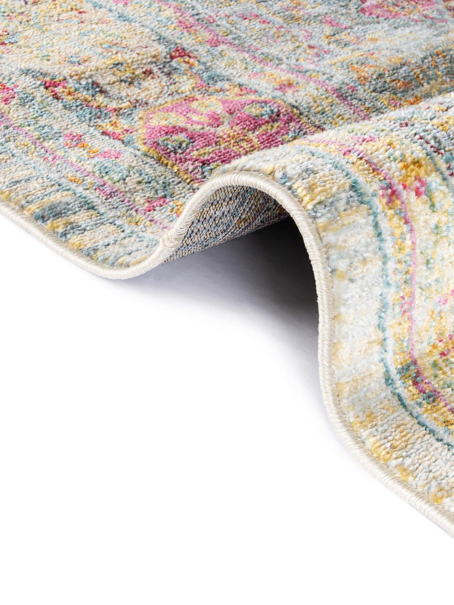 Multicolor 7' x 10' Baracoa Rectangle Area Rug 100% Polypropylene Distressed Vintage Living Dining Room Office Traditional Carpet for Sale at Rug Engine