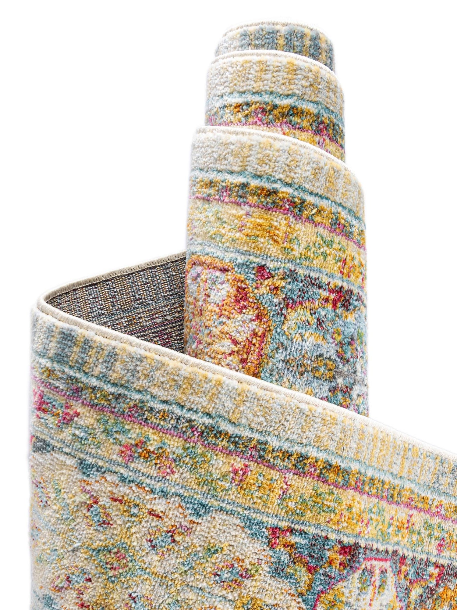 Multicolor 7' x 10' Baracoa Rectangle Area Rug 100% Polypropylene Distressed Vintage Living Dining Room Office Traditional Carpet for Sale at Rug Engine