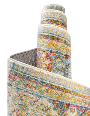 Multicolor 7' x 10' Baracoa Rectangle Area Rug 100% Polypropylene Distressed Vintage Living Dining Room Office Traditional Carpet for Sale at Rug Engine