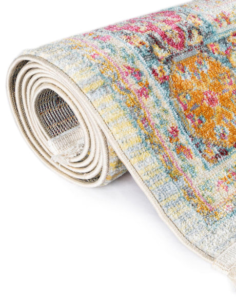 Multicolor 8' x 10' Baracoa Rectangle Area Rug 100% Polypropylene Distressed Vintage Living Dining Room Office Traditional Carpet for Sale at Rug Engine