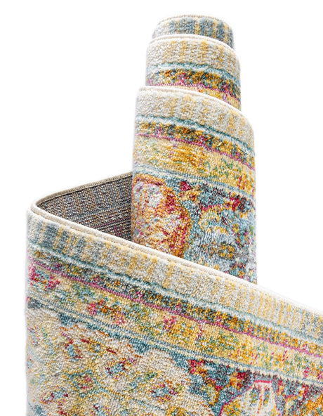 Multicolor 2' 2 x 6' 1 Baracoa Runner Area Rug 100% Polypropylene Distressed Vintage Living Dining Room Office Traditional Carpet for Sale at Rug Engine