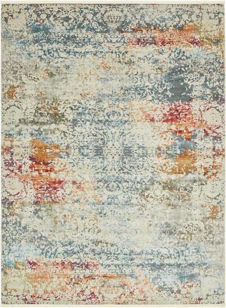 Cream 10' x 13' 1 Baracoa Rectangle Area Rug 100% Polypropylene Distressed Vintage Living Dining Room Office Traditional Carpet for Sale at Rug Engine