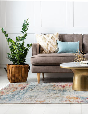 Cream 3' 3 x 5' 3 Baracoa Rectangle Area Rug 100% Polypropylene Distressed Vintage Living Dining Room Office Traditional Carpet for Sale at Rug Engine