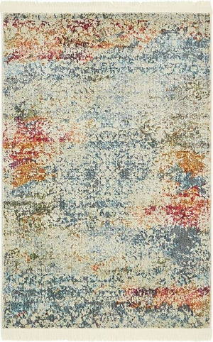 Cream 2' 2 x 3' 1 Baracoa Rectangle Area Rug 100% Polypropylene Distressed Vintage Living Dining Room Office Traditional Carpet for Sale at Rug Engine