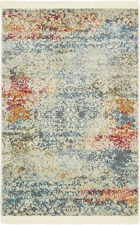 Cream 2' 2 x 3' 1 Baracoa Rectangle Area Rug 100% Polypropylene Distressed Vintage Living Dining Room Office Traditional Carpet for Sale at Rug Engine
