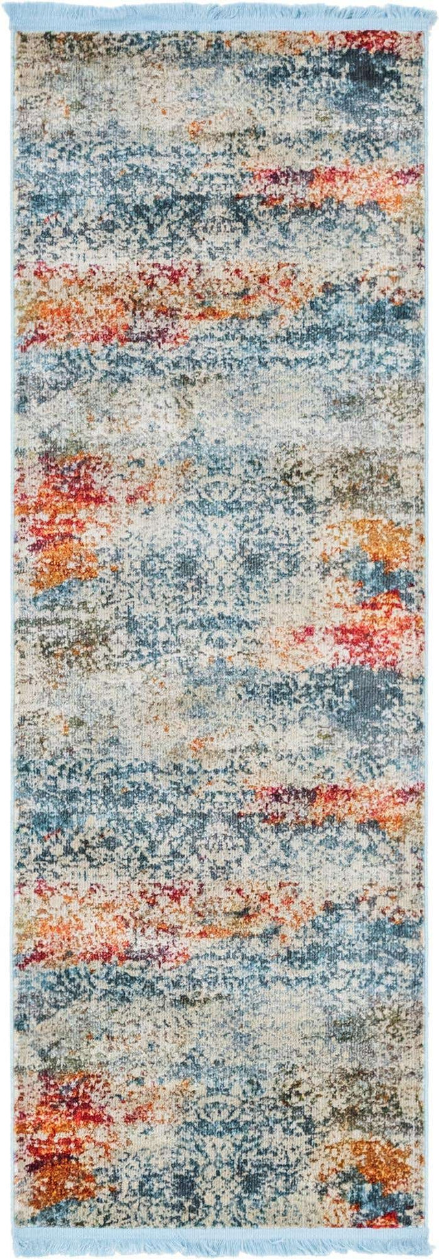Cream 2' 2 x 6' 1 Baracoa Runner Area Rug 100% Polypropylene Distressed Vintage Living Dining Room Office Traditional Carpet for Sale at Rug Engine