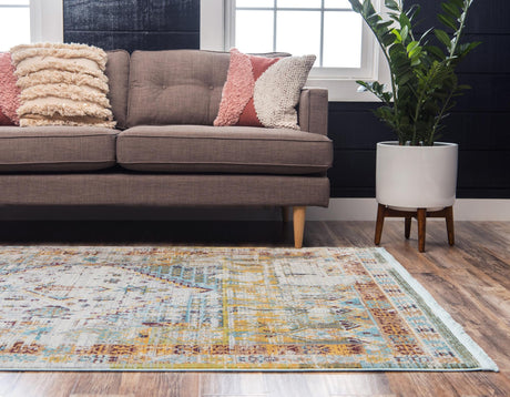Light Blue 2' 2 x 3' 1 Baracoa Rectangle Area Rug 100% Polypropylene Distressed Vintage Living Dining Room Office Traditional Carpet for Sale at Rug Engine