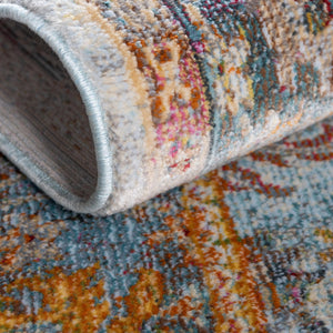 Light Blue 10' x 13' 1 Baracoa Rectangle Area Rug 100% Polypropylene Distressed Vintage Living Dining Room Office Traditional Carpet for Sale at Rug Engine
