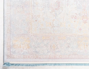 Light Blue 2' 2 x 6' 1 Baracoa Runner Area Rug 100% Polypropylene Distressed Vintage Living Dining Room Office Traditional Carpet for Sale at Rug Engine