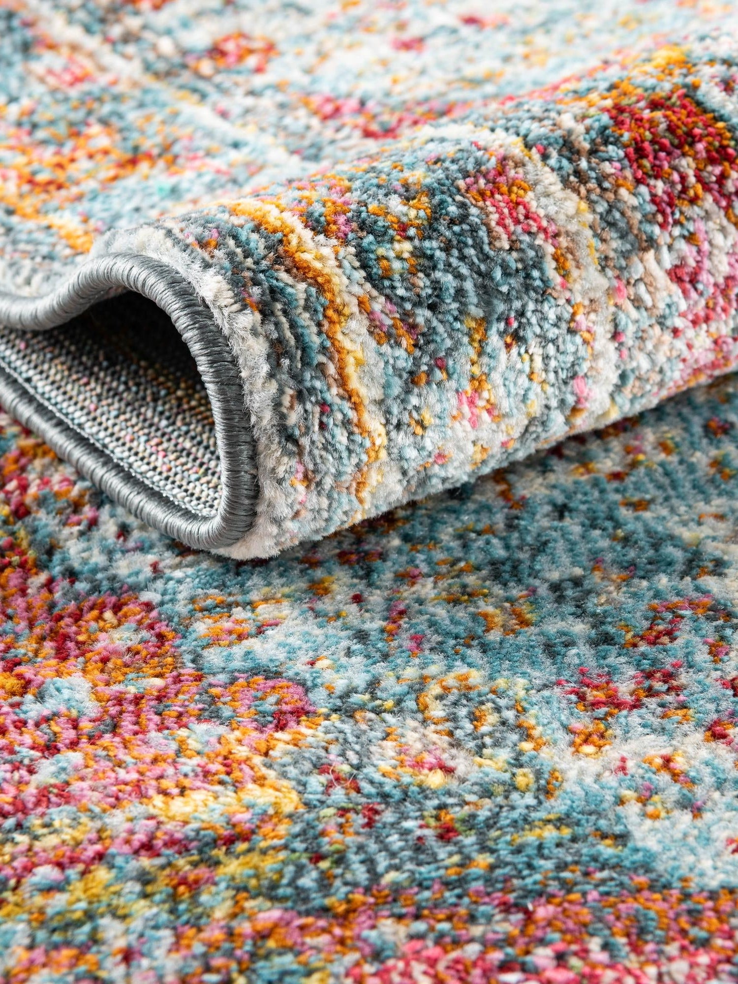 Light Blue 4' 3 x 6' 1 Baracoa Rectangle Area Rug 100% Polypropylene Distressed Vintage Living Dining Room Office Traditional Carpet for Sale at Rug Engine