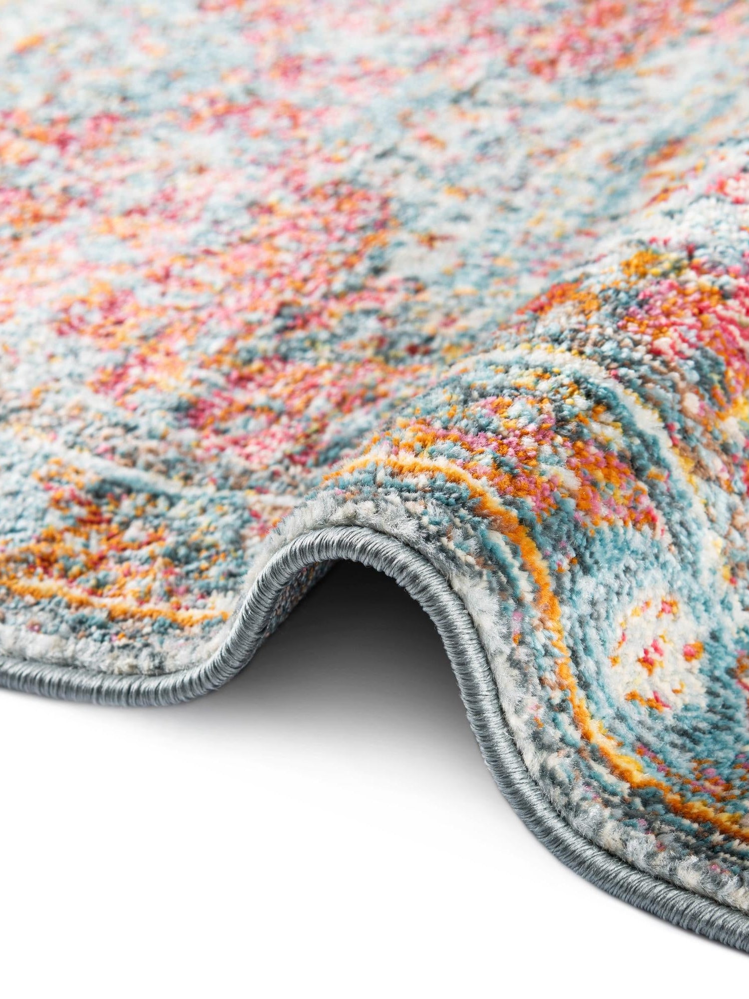 Light Blue 8' x 10' Baracoa Rectangle Area Rug 100% Polypropylene Distressed Vintage Living Dining Room Office Traditional Carpet for Sale at Rug Engine