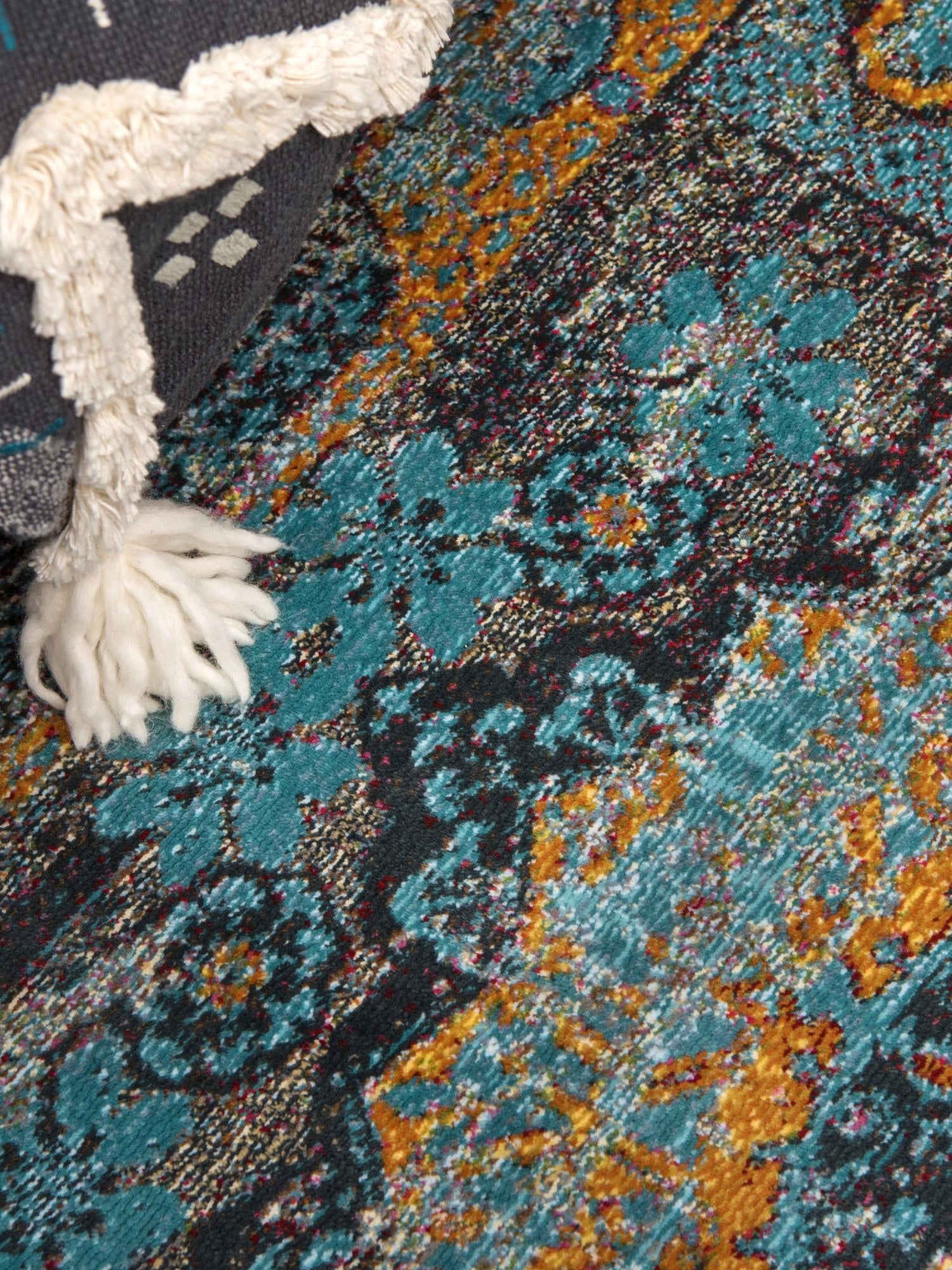 Blue 2' 2 x 3' 1 Baracoa Rectangle Area Rug 100% Polypropylene Distressed Vintage Living Dining Room Office Traditional Carpet for Sale at Rug Engine