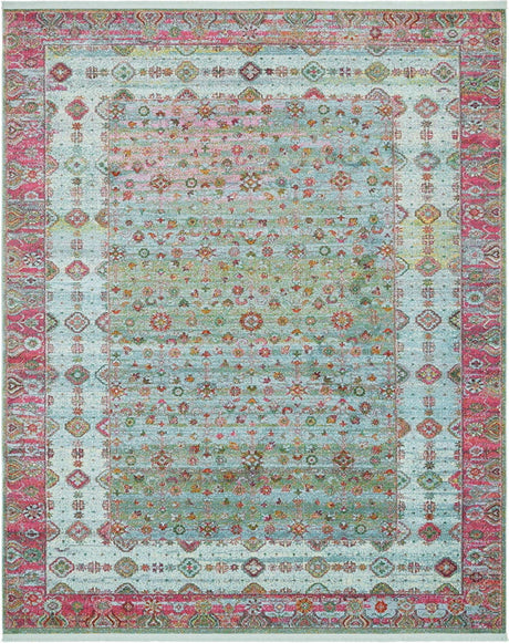 Blue 8' x 10' Baracoa Rectangle Area Rug 100% Polypropylene Distressed Vintage Living Dining Room Office Traditional Carpet for Sale at Rug Engine