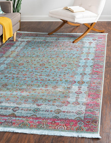 Blue 10' x 13' 1 Baracoa Rectangle Area Rug 100% Polypropylene Distressed Vintage Living Dining Room Office Traditional Carpet for Sale at Rug Engine