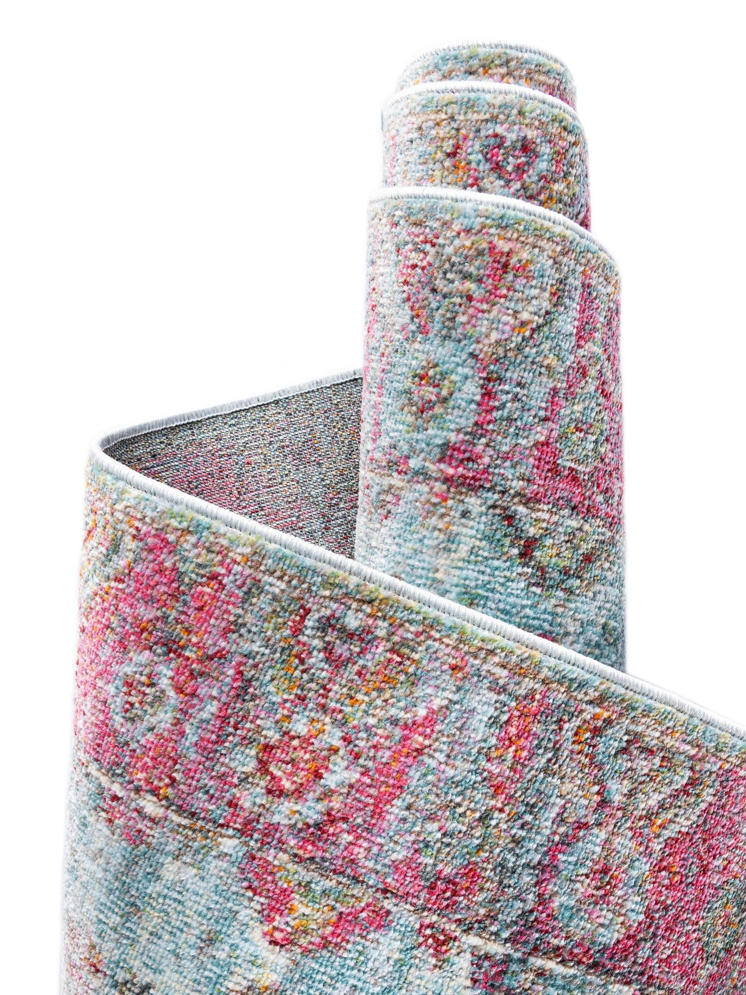 Blue 4' 3 x 6' 1 Baracoa Rectangle Area Rug 100% Polypropylene Distressed Vintage Living Dining Room Office Traditional Carpet for Sale at Rug Engine