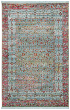 Blue 5' 5 x 8' Baracoa Rectangle Area Rug 100% Polypropylene Distressed Vintage Living Dining Room Office Traditional Carpet for Sale at Rug Engine