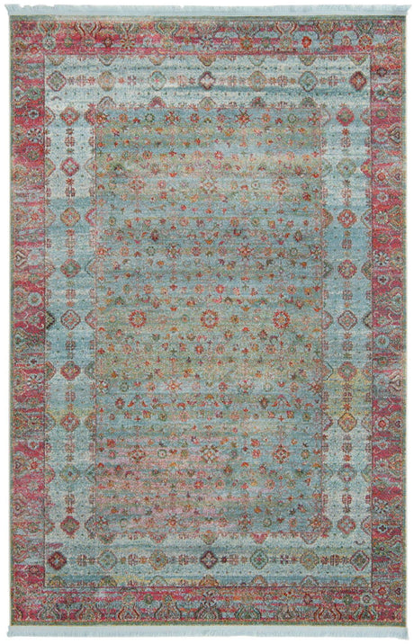 Blue 5' 5 x 8' Baracoa Rectangle Area Rug 100% Polypropylene Distressed Vintage Living Dining Room Office Traditional Carpet for Sale at Rug Engine