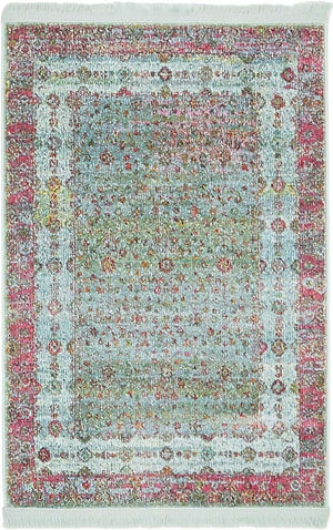 Blue 2' 2 x 3' 1 Baracoa Rectangle Area Rug 100% Polypropylene Distressed Vintage Living Dining Room Office Traditional Carpet for Sale at Rug Engine
