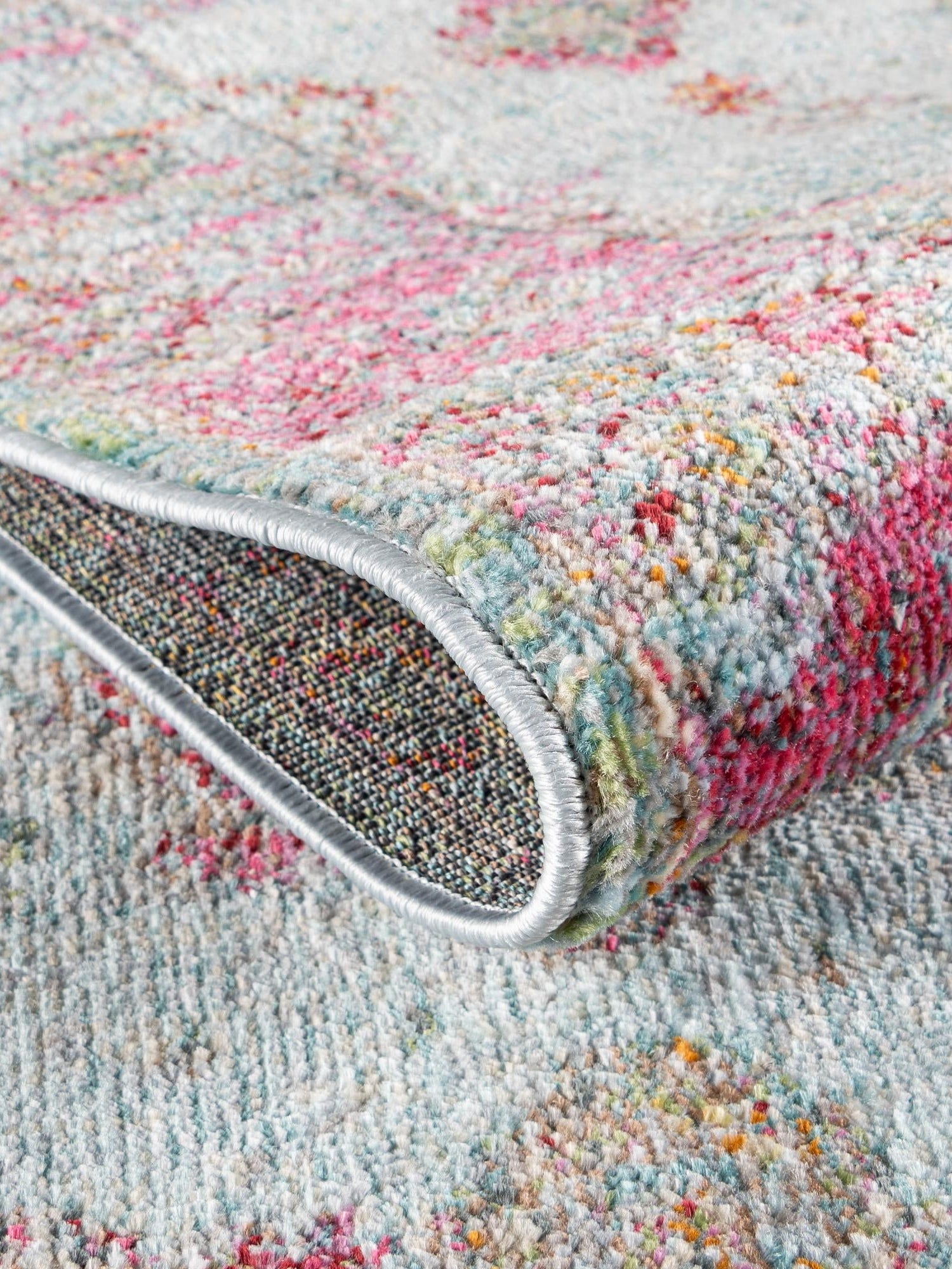 Blue 2' 7 x 10' Baracoa Runner Area Rug 100% Polypropylene Distressed Vintage Living Dining Room Office Traditional Carpet for Sale at Rug Engine