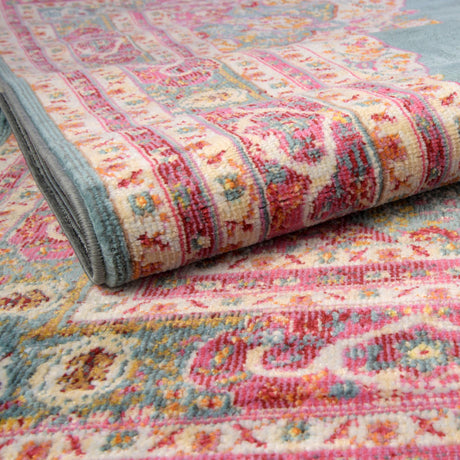Turquoise 2' 2 x 3' 1 Baracoa Rectangle Area Rug 100% Polypropylene Distressed Vintage Living Dining Room Office Traditional Carpet for Sale at Rug Engine