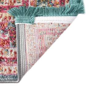 Turquoise 4' 3 x 6' 1 Baracoa Rectangle Area Rug 100% Polypropylene Distressed Vintage Living Dining Room Office Traditional Carpet for Sale at Rug Engine