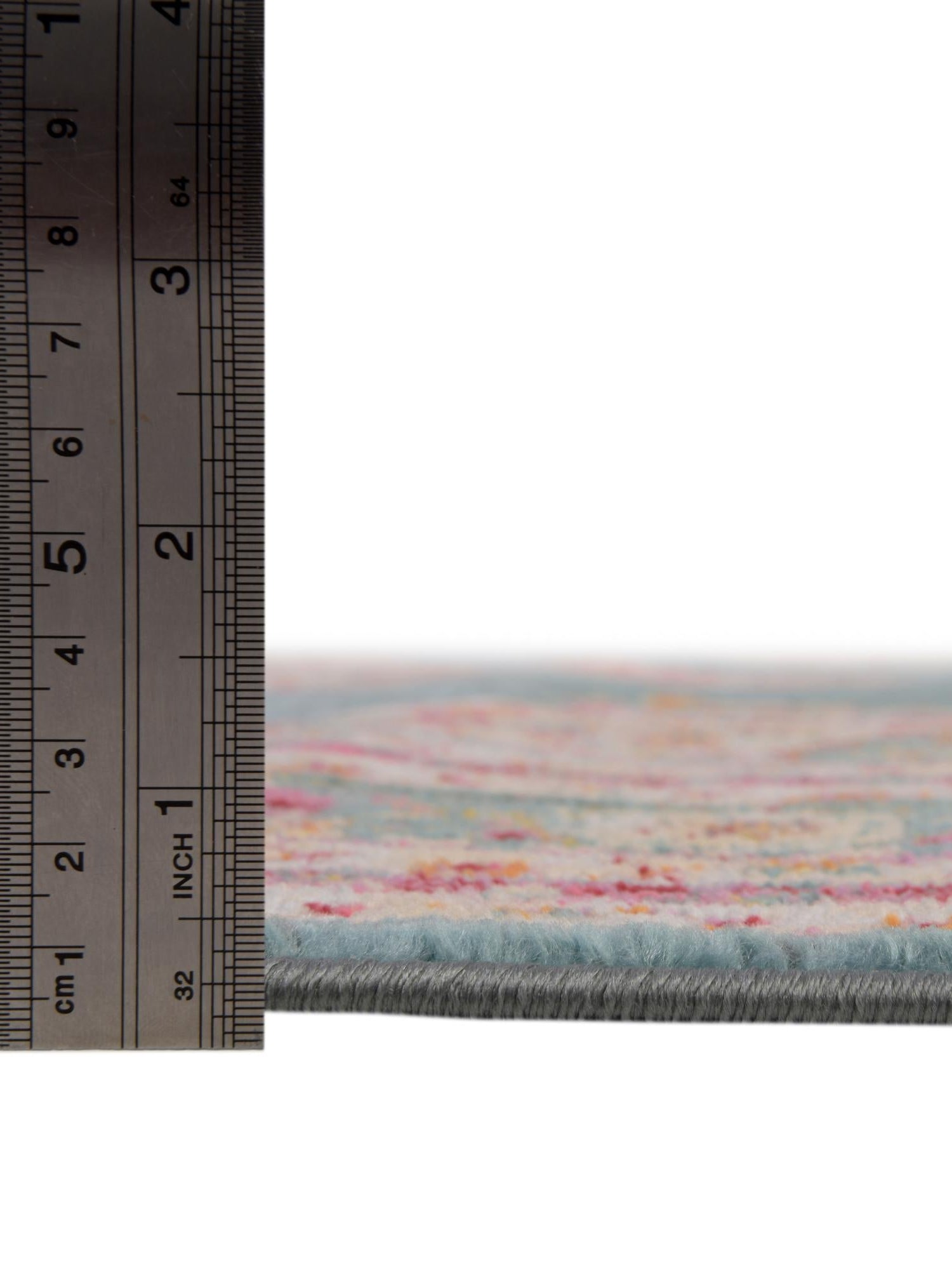 Turquoise 5' 5 x 5' 5 Baracoa Round Area Rug 100% Polypropylene Distressed Vintage Living Dining Room Office Traditional Carpet for Sale at Rug Engine