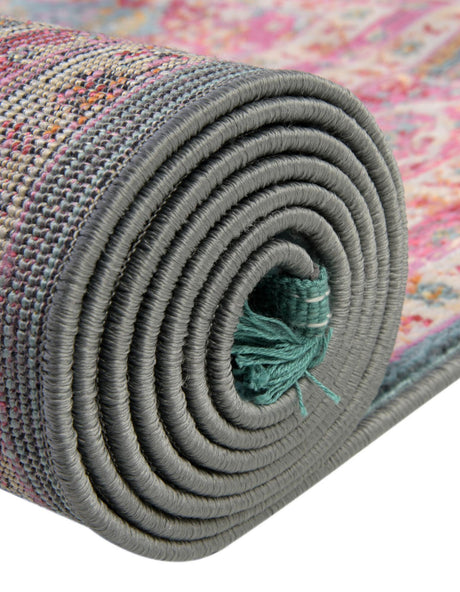 Turquoise 3' 3 x 3' 3 Baracoa Round Area Rug 100% Polypropylene Distressed Vintage Living Dining Room Office Traditional Carpet for Sale at Rug Engine