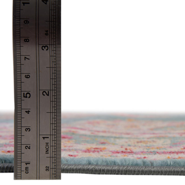 Turquoise 2' 7 x 10' Baracoa Runner Area Rug 100% Polypropylene Distressed Vintage Living Dining Room Office Traditional Carpet for Sale at Rug Engine