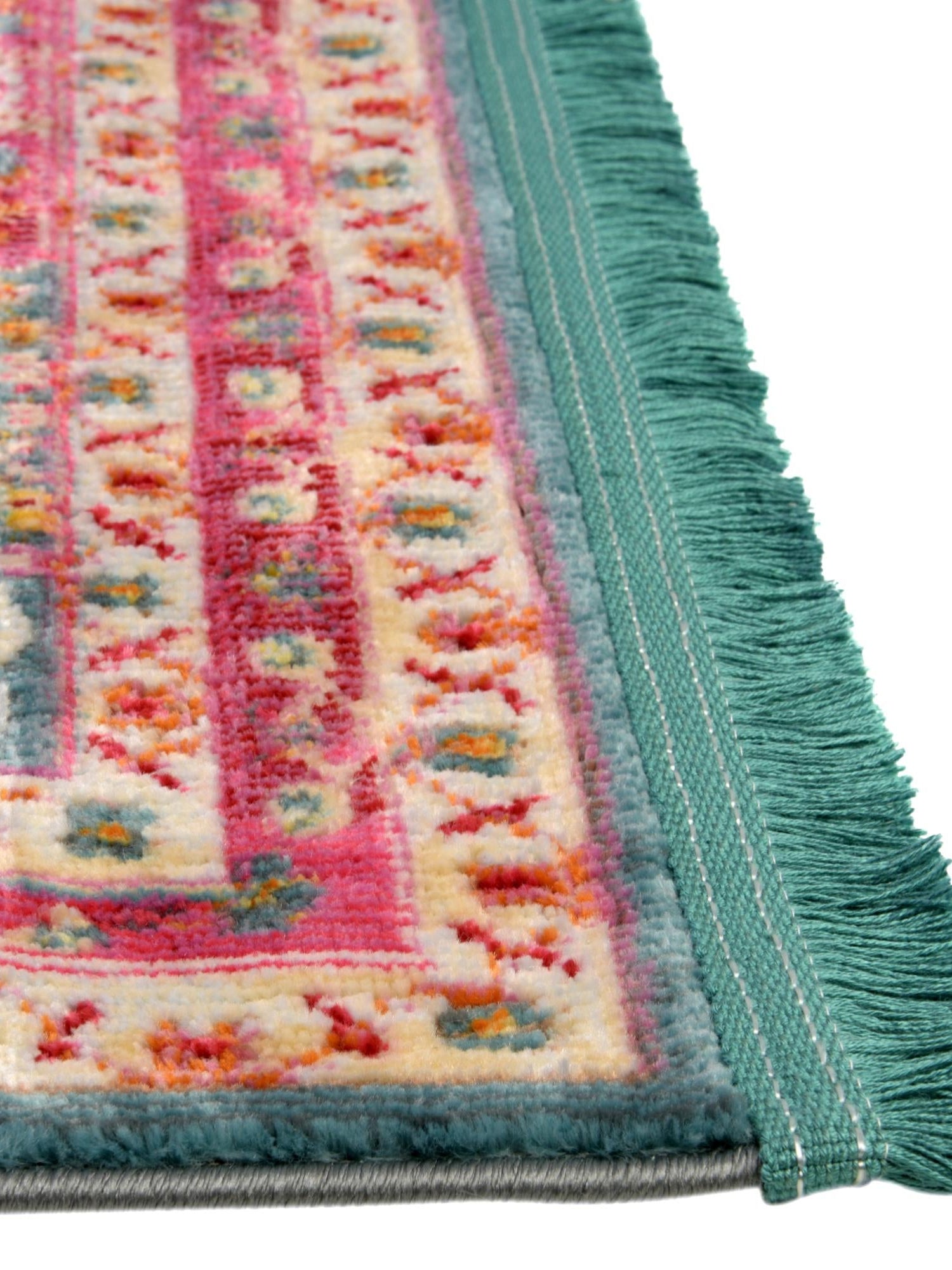 Turquoise 2' 2 x 6' 1 Baracoa Runner Area Rug 100% Polypropylene Distressed Vintage Living Dining Room Office Traditional Carpet for Sale at Rug Engine
