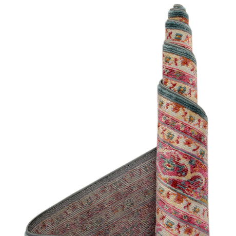 Turquoise 2' 2 x 6' 1 Baracoa Runner Area Rug 100% Polypropylene Distressed Vintage Living Dining Room Office Traditional Carpet for Sale at Rug Engine