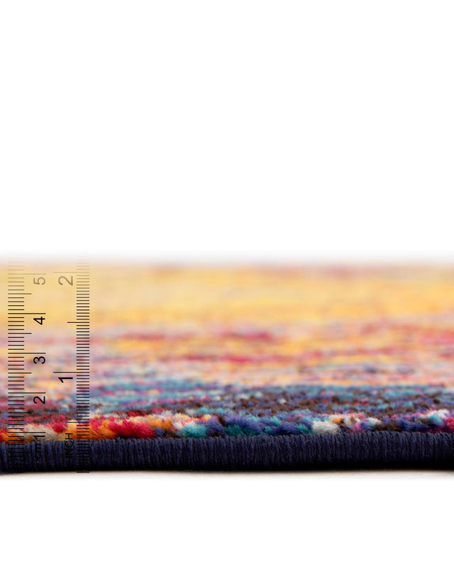 Multicolor 8' x 8' Estrella Square Area Rug 100% Polypropylene Non-Shedding Stain Resistant Carpet Colorful Modern Abstract Design Easy Clean for Home Decor for Sale at Rug Engine