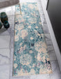 Light Blue 2' 7 x 12' Positano Runner Area Rug Coastal Marine Beach Design Carpet for Modern Living Rooms, Dining, Bedroom, Office for Sale at Rug Engine