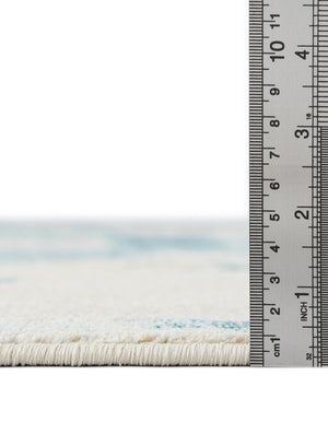 Light Blue 2' x 6' 1 Positano Runner Area Rug Coastal Marine Beach Design Carpet for Modern Living Rooms, Dining, Bedroom, Office for Sale at Rug Engine